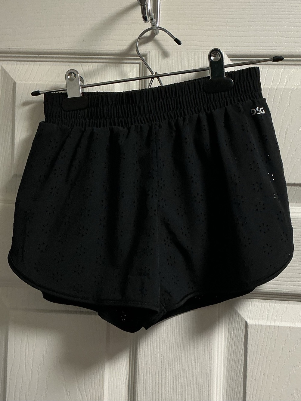 DSG Black Eyelet Athletic Shorts
